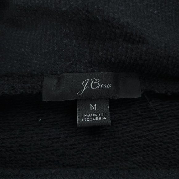 J Crew Sweater Tunic Womens Medium Black Shawl Neck Long Sleeve Stretch - Picture 3 of 8